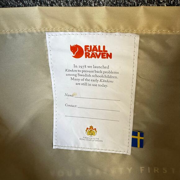 Fjallraven Kanken Backpack Ivory Cream‎ Preowned Seat Pad School Bag main image 5